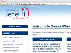 Screen Shot of BeneFIT with ConnectiCare demo