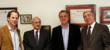 Jonathan Harris, Manuel Juristo, Tim Harris and Don José Antonio Busto Villa at FESBAL headquarters in Madrid, Spain