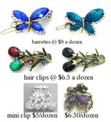 Barrettes, hair clips, and jaw clips at competitive pricing