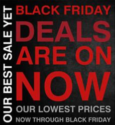 Promo Banner for SofasAndSectionals.com Black Friday Sale