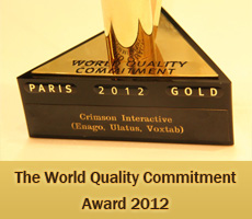 Crimson interactive World Quality Commitment Award 2012, Enago Quality Award, Ulatus Quality Award, Voxtab Quality Award, Enago Quality of services, Quality English Editing services