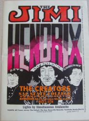 Jimi Hendrix Experience 1968 Sacramento State Concert Poster