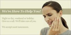 We're here to help you! Night or day, weekend or holiday. Give us a call. We'll take care of you. We accept most insurances. The Lakeway Center for Cosmetic and Family Dentistry offers Austin emergency dentist services.