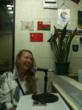 Kosi laughing with host, Lucito De Jesus, on the Dream Date radio program in Manila.