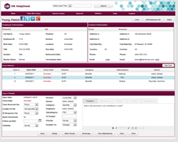 LBi HR HelpDesk Main Screen