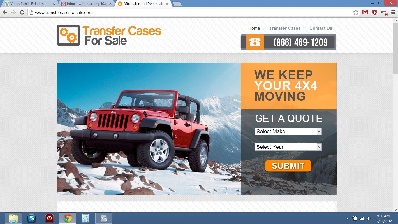 Transfer Case Retailer Builds New Engine Quote System for Customers at