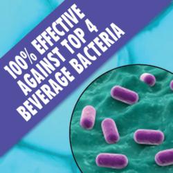100% Effective Against top 4 Beverage Bacteria