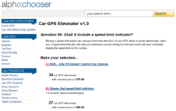 GPS Eliminator lets you foresee the effect of each choice you make on price and final selection.