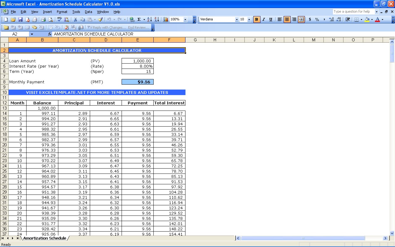 how to figure out amortization schedule in excel