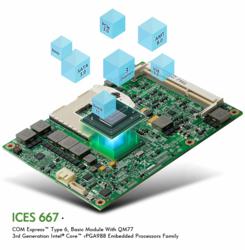ICES 667 - COM Express™ Type 6, Basic Module With QM77 3rd Generation Intel® Core™ rPGA988 Embedded Processors Family