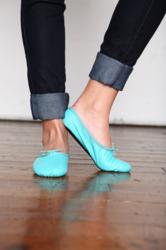 turquoise ballet shoes