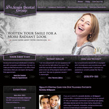 Screenshot of DeJesus Dental Group’s newly launched website