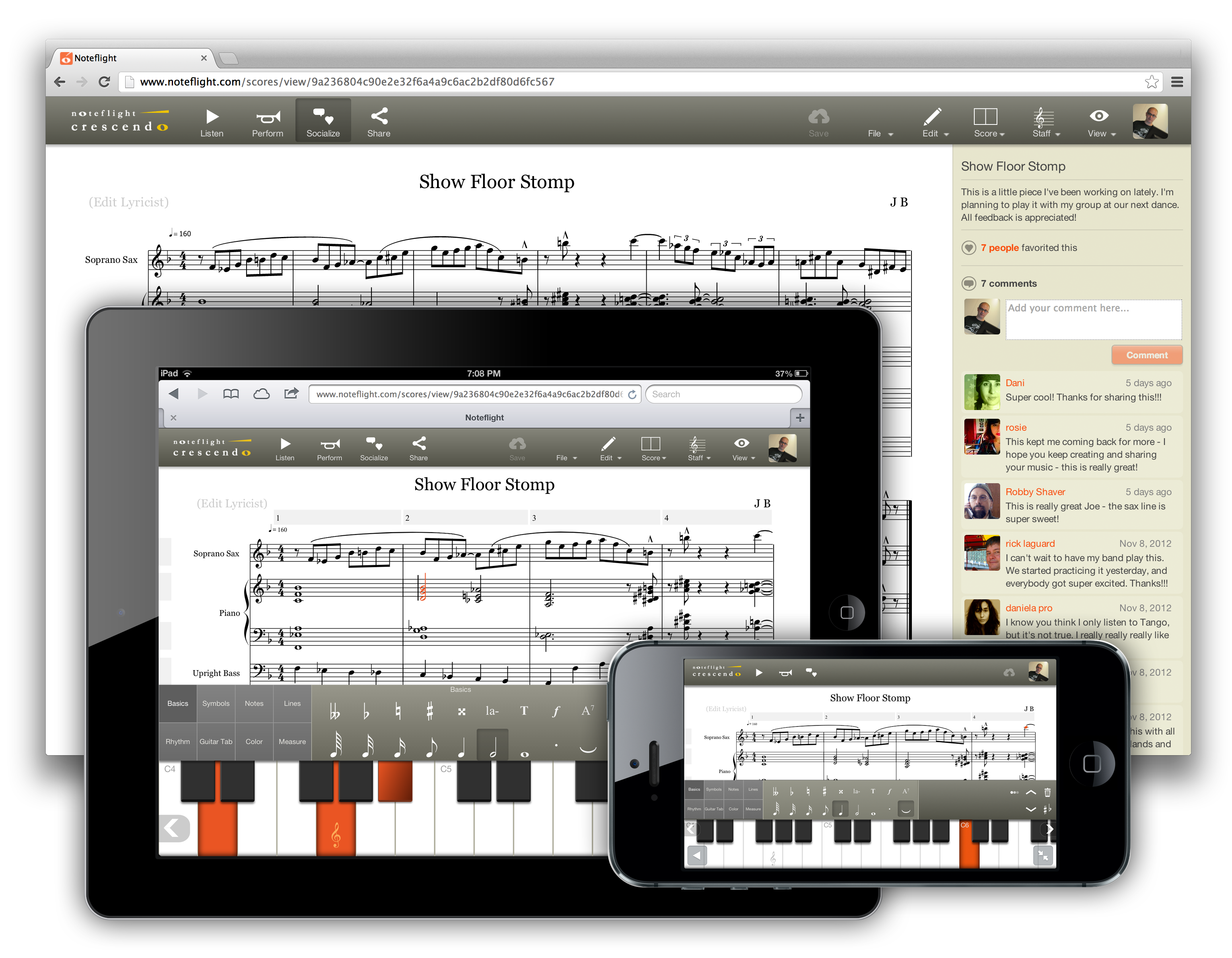 musical notation program colored bars