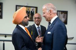 Dr. Rajwant Singh and Vice President Biden at the White House