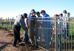 Students at the last NAFCA Installation School in Delta CO spent part of their time improving a dog park so members of the community could share "off-leash" time with their pets.