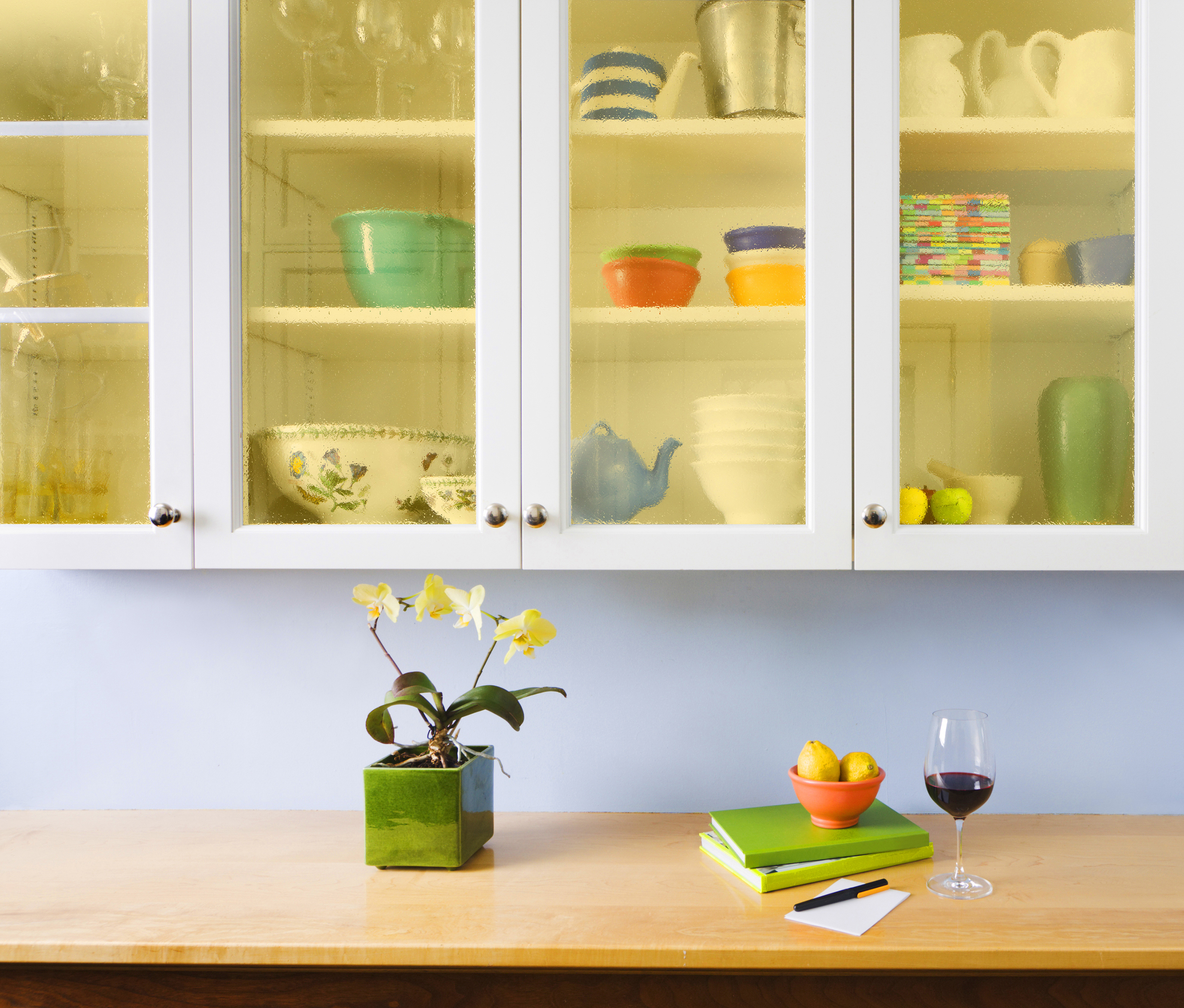 Do-It-Yourself Kitchen Cabinets Makeover: How to Install New Bendheim Glass Inserts in Cabinet Doors