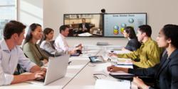 TelePresence Students at Conference Table