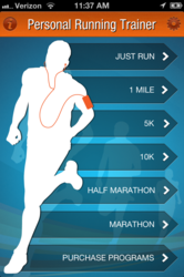 Screenshot from Personal Running Trainer 2.0