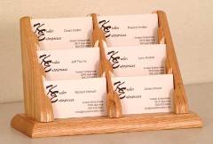 Wood Business Card Holders 6 Pocket