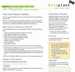 Byteplant Expands its Capacities for Batch Email Address Validation and the Online API