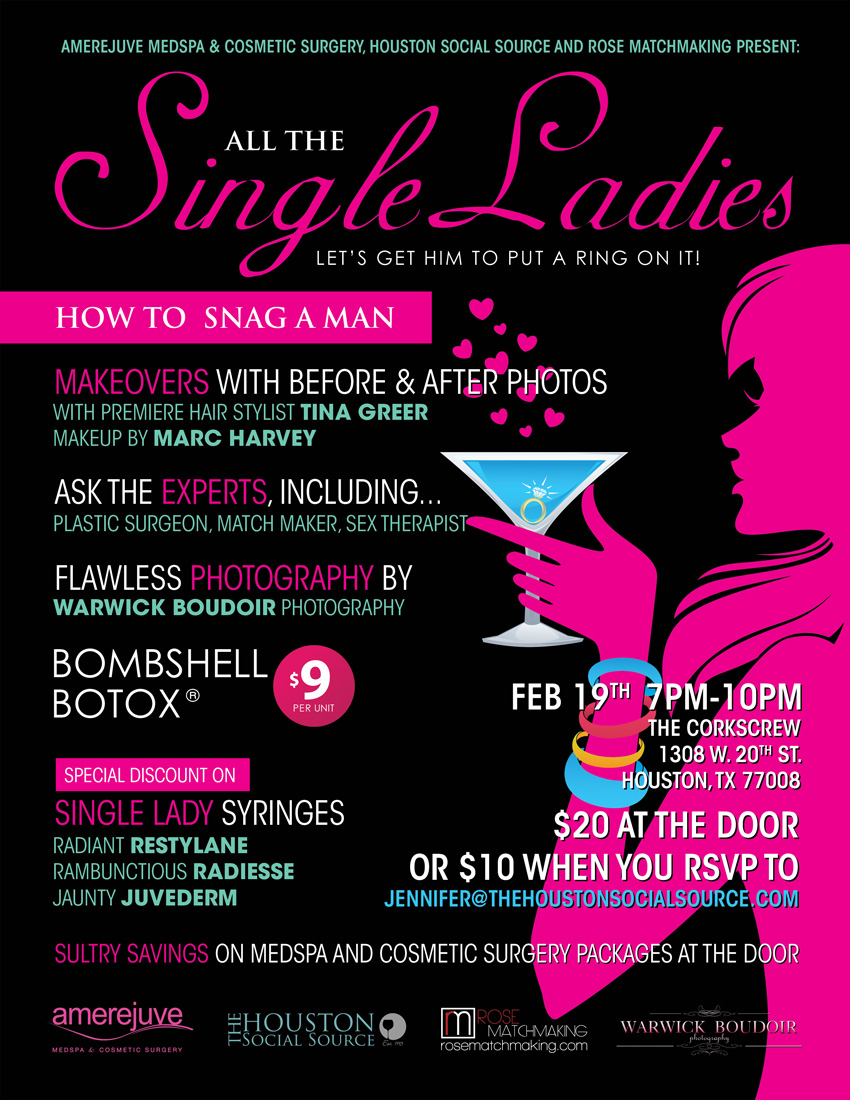 ladies single night flyer event social rose