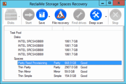 A Screenshot of ReclaiMe Storage Spaces Recovery