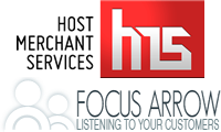 Host Merchant Services and Focus Arrow logos