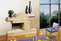 contemporary-stone-fireplace-mantels--Ledge-Ressie-Ehle