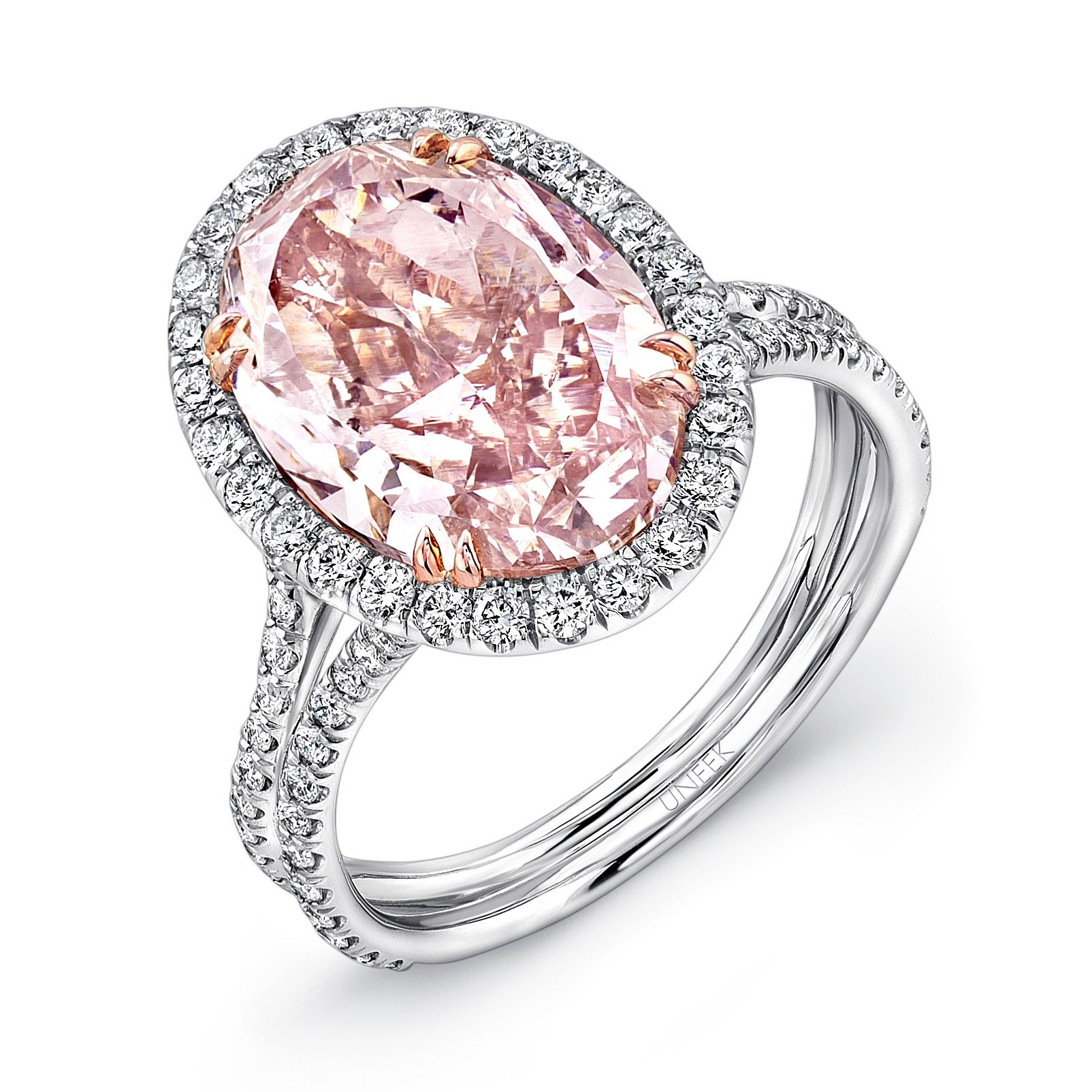 diamond pink ring engagement million dollar jewelry fine three