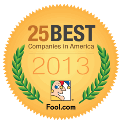 Award for The Motley Fool's 25 Best Companies in America