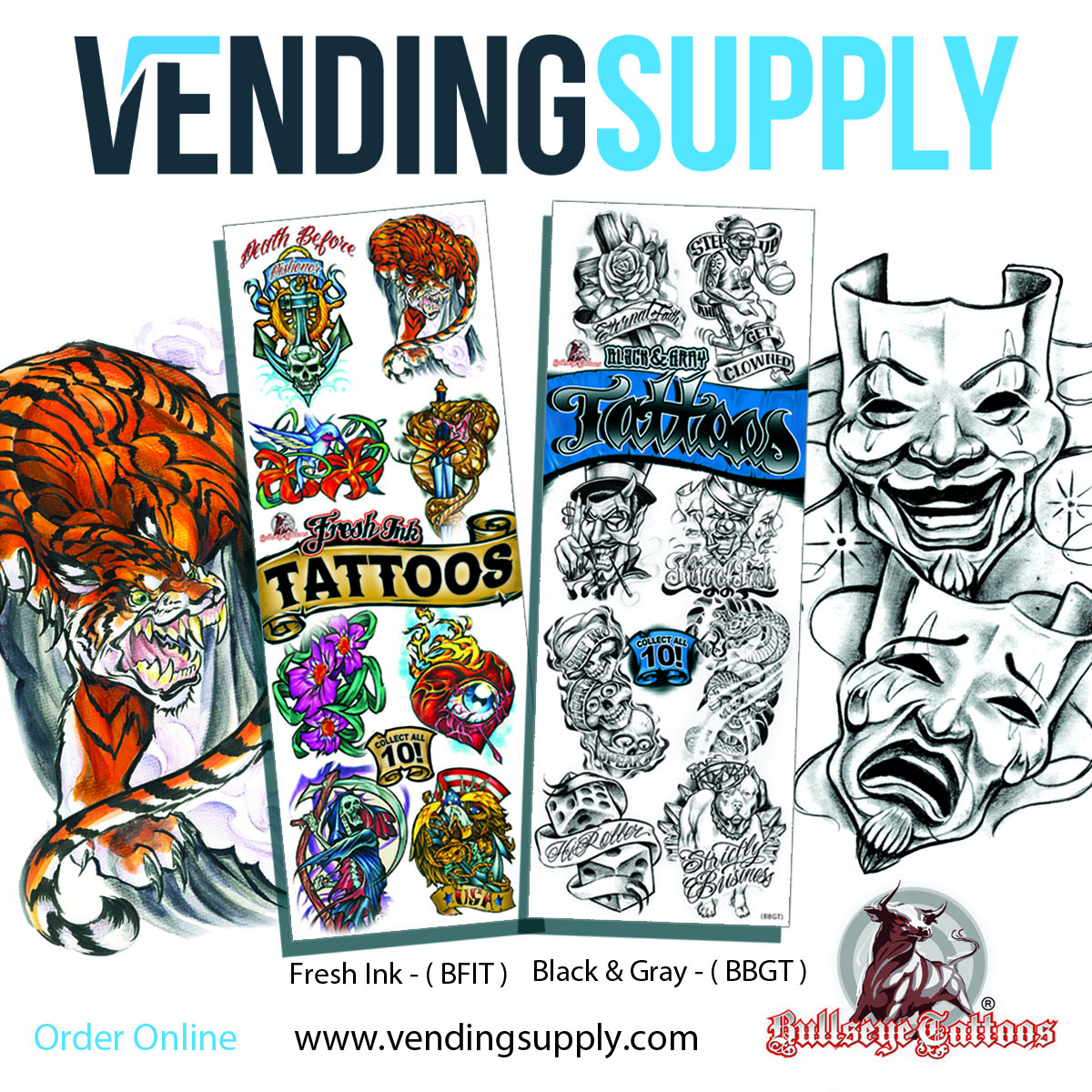 Vending Supply Expands Popular Temporary Tattoo and Sticker Lines for