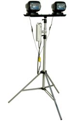 Portable Light Tower with Two Remote Control HID Spotlights