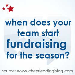 Cheerleading Blog, supported in part by cheerleading apparel company Chassé, revealed the time of year most common for cheerleading fundraising, based on votes from their readers.