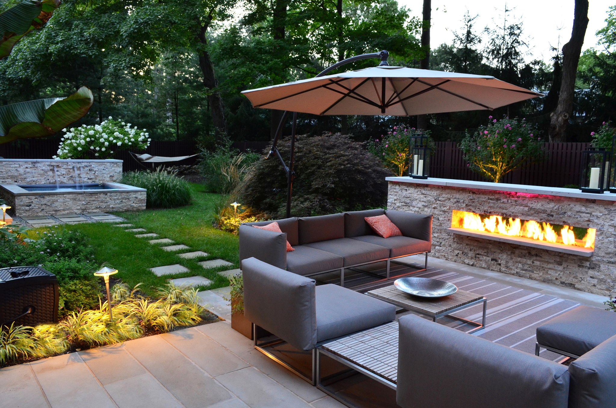 Small Back Yard Landscaping Ideas with Fireplace