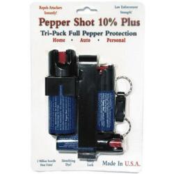 Safety Technology’s Pepper Shot Tri-Pack pepper sprays are made from a very fine grain of pepper, which is more effective than the coarser grains used by most pepper spray manufacturers.