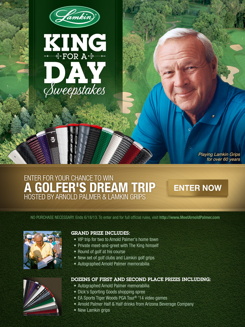 Lamkin Grips Launches Arnold Palmer Sweepstakes Winner Scores A Golfer