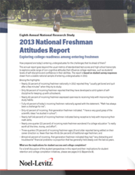 Freshman Attitudes report cover