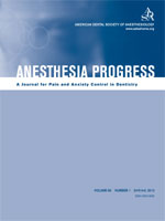 Anesthesia Progress cover - Volume 60, Issue 1 (Spring 2013)
