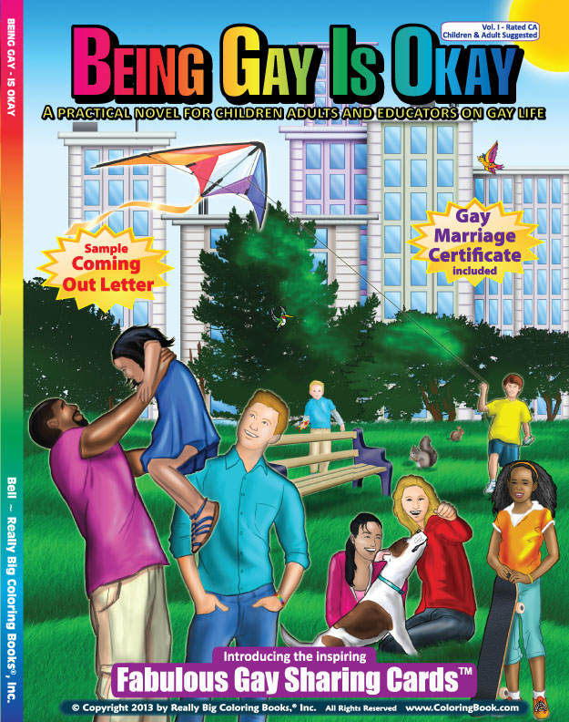 Being Gay Is Okay Coloring Book Novel With Fabulous Gay Sharing Cards By St Louis Publisher