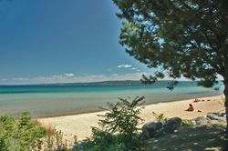 Beach on Traverse City's West Bay