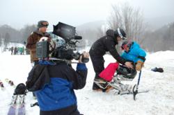 image of Kelly Brush and film crew