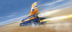 Rendered CAD image of BLOODHOUND SSC