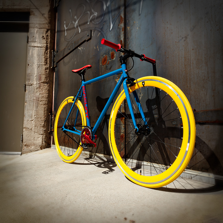 colorful fixie bikes