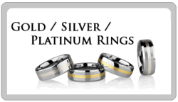 Gold Silver and Platinum Rings