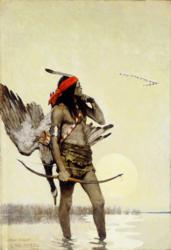 N. C. Wyeth, The Hunter; oil on canvas, 38 7/8 x 26 5/8 in.; collection of the Brandywine River Museum
