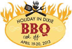 A logo of the Holiday in Dixie BBQ Cook-Off