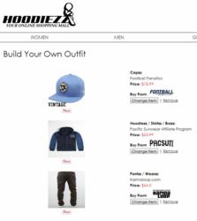 Hoodiezz.com “Build Your Own Outfit” Feature