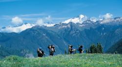 Wilderness Ventures group on a mountain trek.