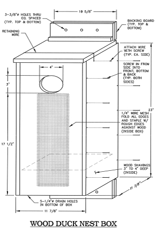 wood duck nesting box construction instructions wood duck nesting box 