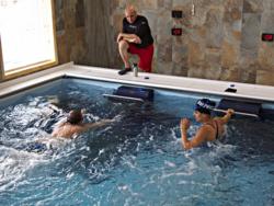 endless pool, commercial pool, swimming, water exercise, aquatic therapy, college swimming